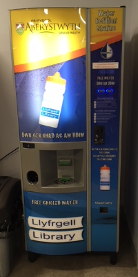 Enjoy free chilled water in the Hugh Owen Library and reuse your water bottle